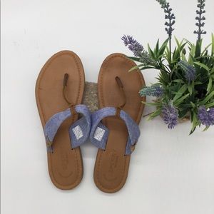Sperry Cotton Jean Material Flip Flops